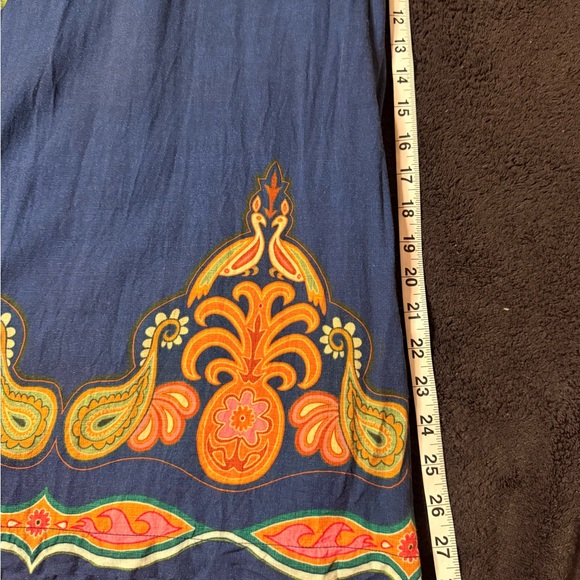 154 Farm Rio for Anthropologie Navy Blue Wide Leg Pants - Size L - Picture 6 of 8